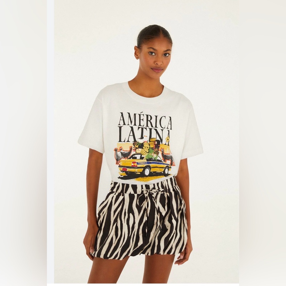 FARM Rio White América Latina Graphic Tee- Sold out